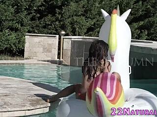 hey, check this horny european babe riding her lover so wild