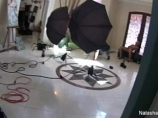 Changing room on set with Natasha Nice, she's masturbating in there! 😏