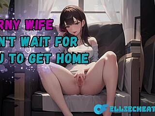 The horny British wife eagerly waits for you to come home, begging for your cock in this erotic ASMR audio