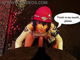 kiriko from overwatch offers a special treat to a random guy