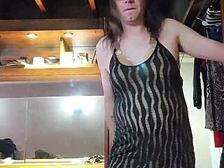 Voluptuous transsexual in lingerie and dresses for your pleasure