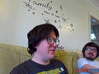 British beauty gives first time blowjob to nerdy student