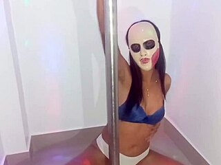 Latina milf dances sexy in hotel