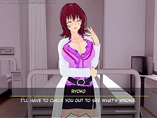 Ryoko from To Love-Ru checks Rito's cock urgently in doggystyle creampie