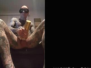 Tat Jack's hot solo session with Fleshlight and cum
