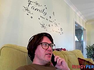 Wow! Leeds geek gets his cock gobbled by an inked British babe!