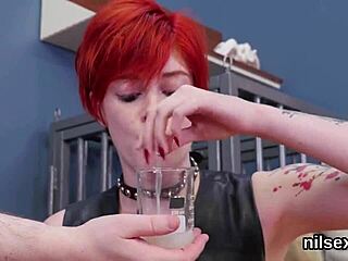 peculiar sweetie endures awkward anal therapy in assylum