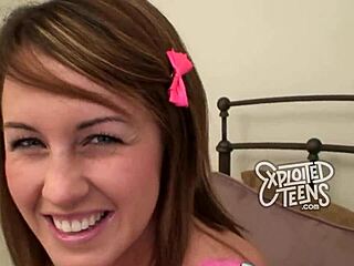 Redhead college girl's first porn video features big cock