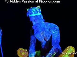 horny girl sucking monster cock and fingering pussy