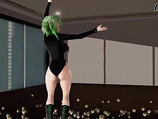 Watch Gumi Vocaloid in this hentai MMD scene?