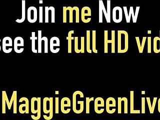 Maggie Green's blonde locks and big ass on display in anal masturbation video