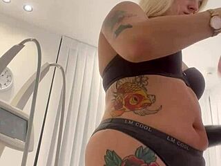 Blonde Teases By Removing Her Dress