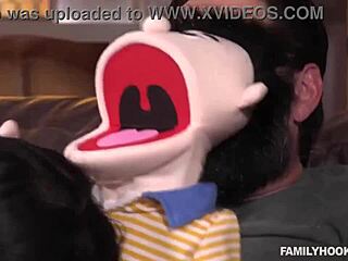 Watch Tommy Pistol and Honey Gold go insane with puppet comedy! Can you handle this wild fuck doll blowjob action?