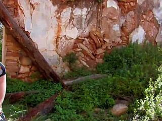 European milf gets her big ass pounded in the great outdoors