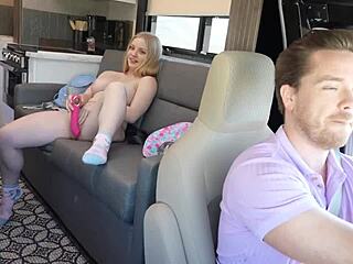 Blonde Lets Him Use Her Face And Tight Pussy For Cumshot