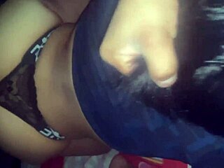 The unfaithful brunette sucks my cock before her husband arrives for a kiss