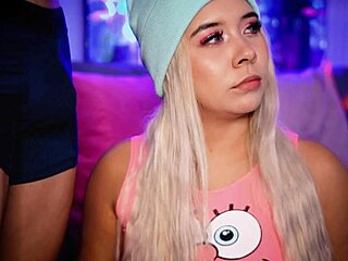 Horny Blonde Desperate To SUCK Boyfriend's COCK In Mouth