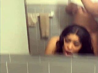 sneaking and fucking in the bathroom doggystyle