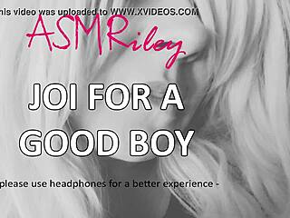 Audio joi video: Asmriley's instructions for a masturbation session