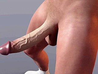 Huge white dick bounces in anime shock