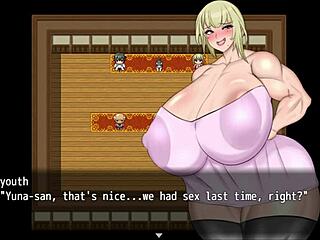 Gledam plavušu kako uzima ogromne kurce u anime ranču.