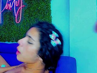 Two insatiable Latinas give a deepthroat blowjob