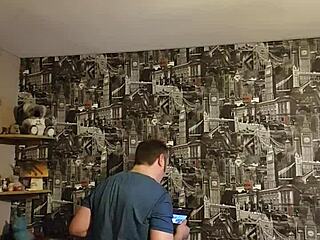 Guy stands and masturbates in public