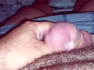 Amateur homemade scene featuring a massive monster cock