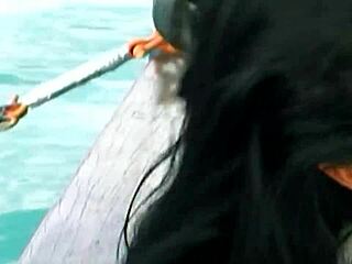 Tattooed Sexy Babe in Bikini Gets Tight Pussy Pounded Hard and Cummed On in Rough Action!