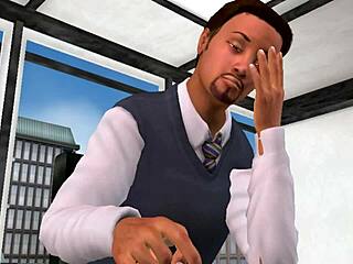 Office fantasy with redhead boss