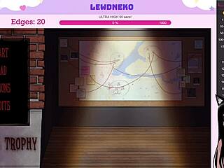Lewdneko, a vtuber, indulges in the Lovers Trophy Wades route, featuring intense oral pleasure and a thrilling cumshot