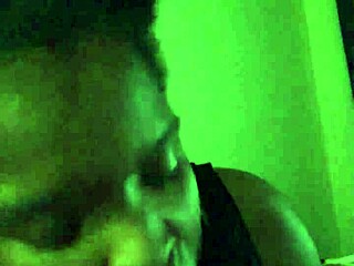 Ebony Woman Gives Sloppy Blowjob To Black Man In Intense Session