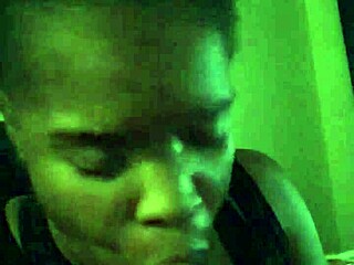 Ebony Woman Gives Sloppy Blowjob To Black Man In Intense Session