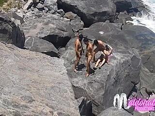 amateurs having fun at a public beach in rio de janeiro brazil