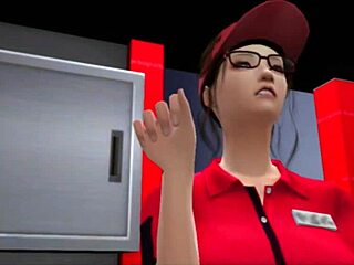 日本の電車内でハンドジョブゲーム、混雑した車両でワイルドなヘンタイアクション