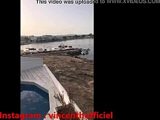 Blonde teen in bikini teases on spring break holiday. Instagram influencer Vincent joins the fun.