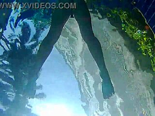 Three Amateurs Fuck Black Dildo In Public Pool With Panties In Pussy