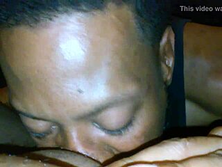 she begged me to eat her ebony bbw pussy with my tongue in this homemade scene