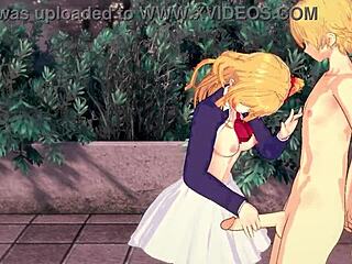 Ruby Hoshino from Oshi no Ko in wild hentai blowjob and cumshot action! Unreal 3D porn gameplay by thereal3dstories!