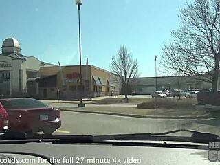 Barely 18 Skinny Blonde Masturbating Risky in Public Car