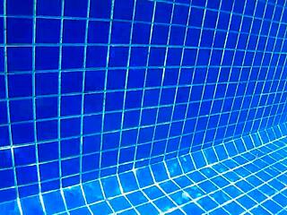 Three Amateurs Fuck Black Dildo In Public Pool With Panties In Pussy