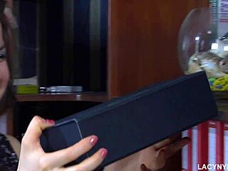 russian girl goes wild in solo fuck session