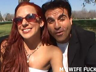 Humiliating old cuckold with mistress big black monster cock in femdom bdsm