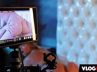 former model kayley gunner handles cum bazooka with ease