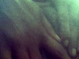 Ebony Babe's Shaved Pussy Squirts Wetly in Suggestive Display