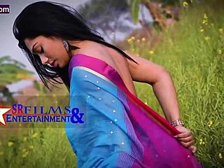 Wow, my hot Bengali wife’s thick nipples show through saree!