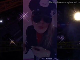 trying on my police costume for roleplay