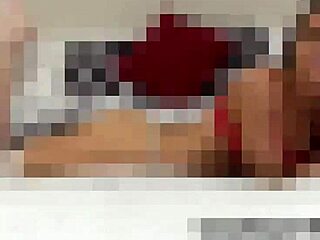 cuckold worships feet while old wife fucked