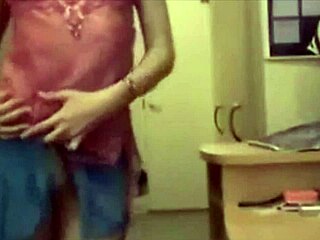 Teen Blonde Striptease with Clothes Ripped Off on Webcam