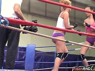 Those wrestling lesbian babes are sizing each other up